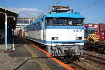 JR貨物 国鉄EF81形電気機関車 EF81-451 鉄道フォト・写真 by ナカシマさん 西大分駅：2022年11月28日09時ごろ