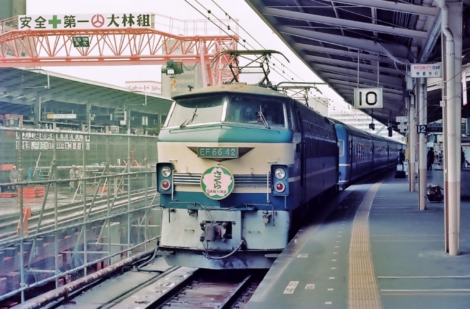 JR東日本 国鉄EF66形電気機関車 さくら(特急) EF66-42 鉄道フォト・写真 by ナカシマさん 東京駅 (JR)：1988年07月01日11時ごろ