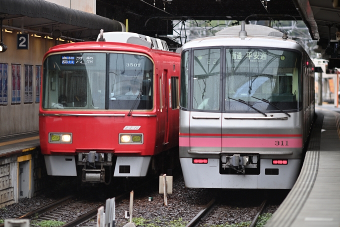 鉄道フォト・写真：名古屋鉄道 名鉄300系電車 311 犬山駅 鉄道フォト・写真 by あきひろしさん - 撮影日 2024/06/30 11:54