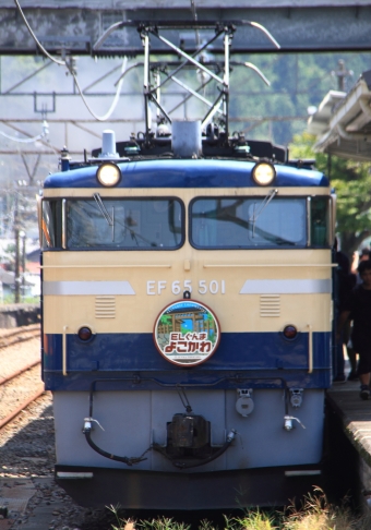JR東日本 国鉄EF65形電気機関車 ELぐんま よこかわ(快速) EF65-501 鉄道フォト・写真 by Kazoo8021さん 横川駅 (群馬県)：2019年08月17日11時ごろ