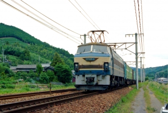 JR貨物 EF66 EF66-03 鉄道フォト・写真 by tsubame0215さん 金谷駅 (JR)：1987年09月25日00時ごろ