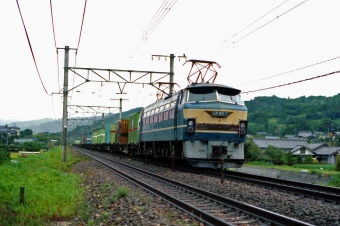 JR貨物 EF66 EF66-07 鉄道フォト・写真 by tsubame0215さん 金谷駅 (JR)：1987年09月25日00時ごろ
