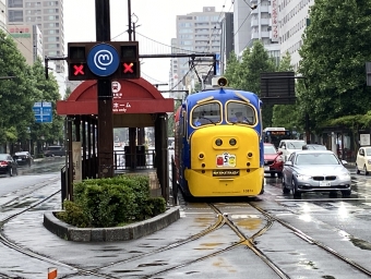 岡山電気軌道 鉄道フォト・写真 by ポムフリットさん 岡山駅前停留場：2024年06月23日11時ごろ