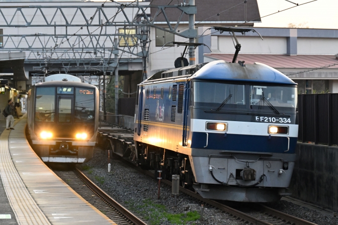 JR貨物 EF210形 EF210-334 鉄道フォト・写真 by ポン太さん 島本駅：2024年04月07日05時ごろ