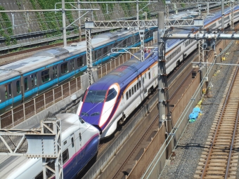 JR東日本 E3系新幹線 つばさ(新幹線) 鉄道フォト・写真 by 稲5114さん 日暮里駅 (JR)：2021年07月10日09時ごろ