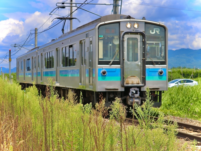 鉄道フォト・写真：JR東日本E127系電車 クモハE127-102 ー 鉄道フォト・写真 by E217しか勝たんさん - 撮影日 2022/08/06 12:04