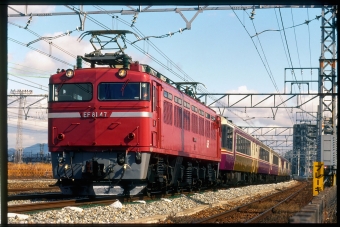 JR西日本 国鉄EF81形電気機関車 EF81 47 鉄道フォト・写真 by 丹波篠山さん 岸辺駅：1997年03月01日00時ごろ