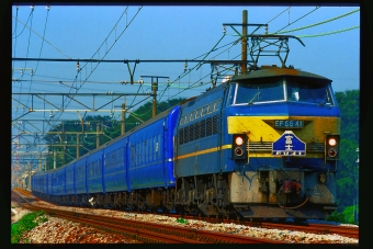 JR西日本 国鉄EF66形電気機関車 富士(特急) EF66 41 鉄道フォト・写真 by 丹波篠山さん 大岡駅 (静岡県)：1997年08月26日00時ごろ