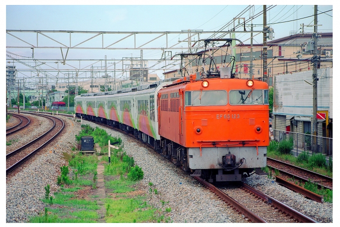 JR西日本 国鉄EF65形電気機関車 ゆうゆうサロン岡山 EF65 123 岸辺駅 