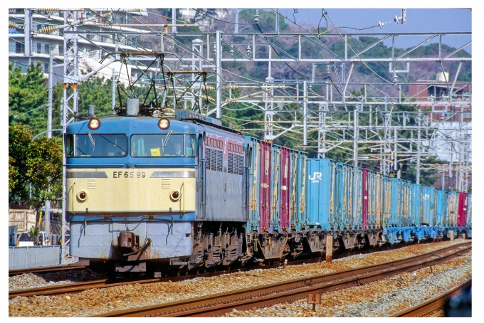 JR貨物 国鉄EF65形電気機関車 EF65 99 鉄道フォト・写真 by 丹波篠山さん 須磨駅：1997年02月08日00時ごろ