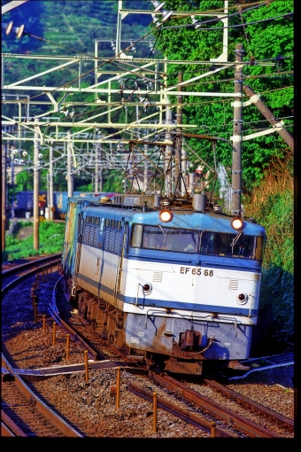 JR貨物 国鉄EF65形電気機関車 EF65 68 鉄道フォト・写真 by 丹波篠山さん 根府川駅：1997年05月10日00時ごろ