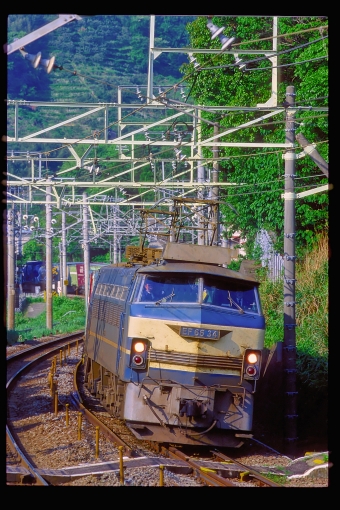 JR貨物 国鉄EF66形電気機関車 EF66 34 鉄道フォト・写真 by 丹波篠山さん 根府川駅：1997年05月10日00時ごろ
