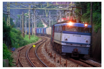 JR貨物 国鉄EF65形電気機関車 EF65 129 鉄道フォト・写真 by 丹波篠山さん 根府川駅：1997年08月12日00時ごろ