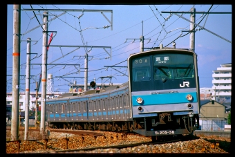 JR西日本 クハ205形 クハ205-38 鉄道フォト・写真 by 丹波篠山さん 三田駅 (兵庫県|JR)：1998年02月13日00時ごろ