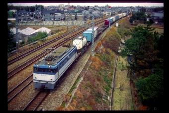 JR貨物 国鉄EF65形電気機関車 EF65 73 鉄道フォト・写真 by 丹波篠山さん 山崎駅 (京都府)：1999年10月13日00時ごろ