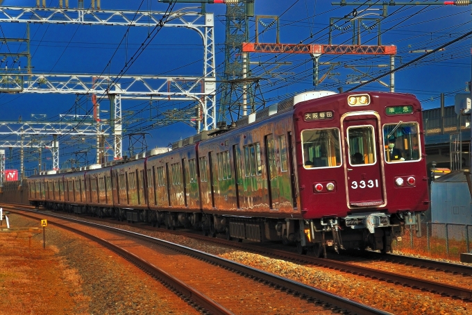 鉄道フォト・写真：阪急電鉄 阪急3300系電車 3331 上牧駅 (大阪府) 鉄道フォト・写真 by 丹波篠山さん - 撮影日 2022/01/09 14:11