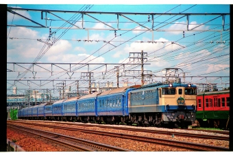 JR西日本 国鉄EF65形電気機関車 なは(特急) EF65 1120 鉄道フォト・写真 by 丹波篠山さん 高槻駅：1997年07月26日00時ごろ