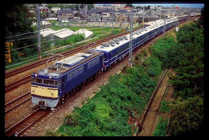 JR東海 国鉄14系客車 スロフ14形 EF65 111 鉄道フォト・写真 by 丹波篠山さん 山崎駅 (京都府)：1999年10月13日00時ごろ