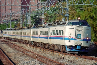 JR西日本 クハ481形 クハ481-801 鉄道フォト・写真 by 丹波篠山さん 山崎駅 (京都府)：1996年12月07日00時ごろ