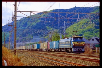 JR貨物 国鉄EF66形電気機関車 EF66 14 鉄道フォト・写真 by 丹波篠山さん 山崎駅 (京都府)：1997年02月11日00時ごろ