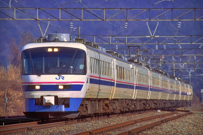 JR西日本 国鉄485系電車 スーパー雷鳥 クロ481-2005 新疋田駅 鉄道 