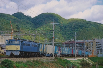 JR貨物 国鉄EF65形電気機関車 EF65 87 鉄道フォト・写真 by 丹波篠山さん 山崎駅 (京都府)：1997年11月04日00時ごろ