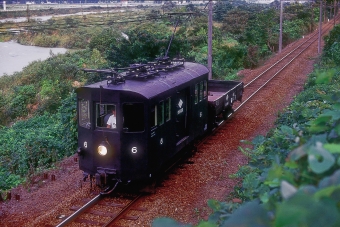 京福電気鉄道 デキ6 デキ6 鉄道フォト・写真 by 丹波篠山さん 小舟渡駅：1999年09月23日00時ごろ