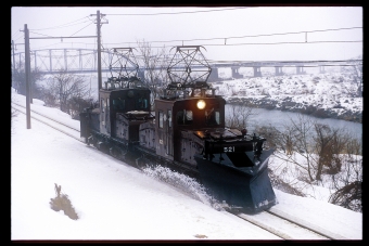 えちぜん鉄道ML521形電気機関車 ML521＆ML522 鉄道フォト・写真 by 丹波篠山さん 小舟渡駅：1999年02月11日00時ごろ