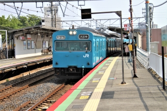 JR西日本 103系電車 クハ103形(Tc) 鉄道フォト・写真 by 鉄道のお爺さんさん ：2014年06月15日15時ごろ