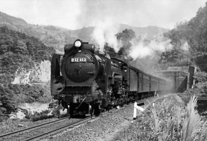 国鉄D52形蒸気機関車 D52 403 鉄道フォト・写真 by 鉄道のお爺さんさん ：1962年10月01日00時ごろ