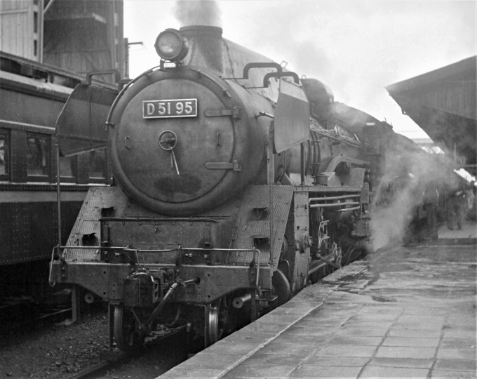 国鉄D51形蒸気機関車 Ｄ51 95 鉄道フォト・写真 by 鉄道のお爺さんさん ：1960年08月14日00時ごろ