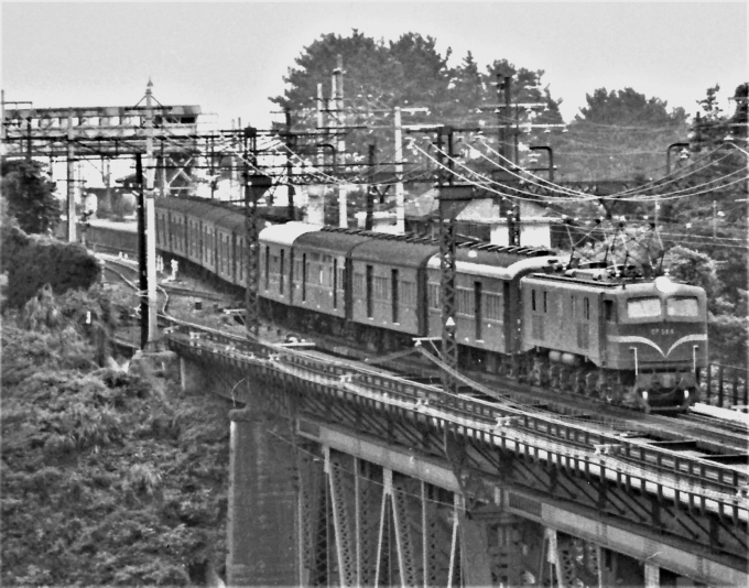 国鉄EF58形電気機関車 EF58 8 白糸川橋梁 鉄道フォト・写真 by 鉄道の