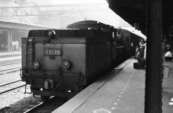 国鉄C51形蒸気機関車 c5199 鉄道フォト・写真 by 鉄道のお爺さんさん 京都駅 (JR)：1962年08月14日00時ごろ
