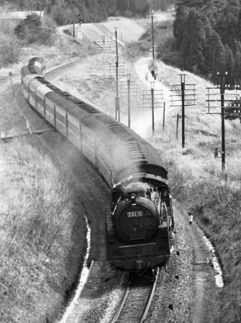 国鉄C62形蒸気機関車 C62 10 鉄道フォト・写真 by 鉄道のお爺さんさん 夜ノ森駅：1964年12月03日00時ごろ