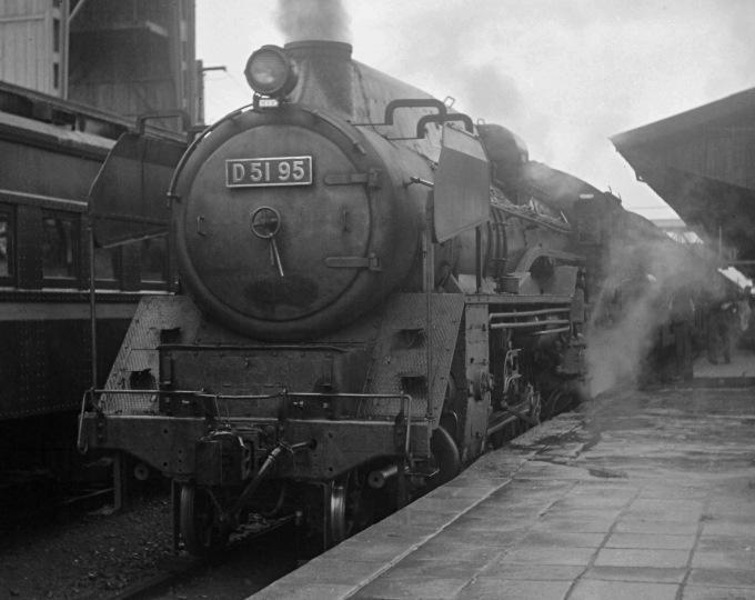 国鉄D51形蒸気機関車 D51 95 鉄道フォト・写真 by 鉄道のお爺さんさん 小諸駅 (JR)：1960年08月14日00時ごろ
