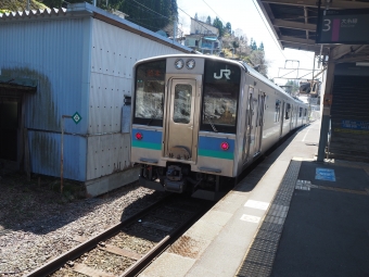 JR東日本E127系電車 鉄道フォト・写真 by Tsurugi2999さん 南小谷駅：2022年04月20日12時ごろ