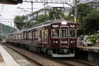 能勢電鉄5100系電車 5100形(Mc) 5138 鉄道フォト・写真 by たごさくさん 鶯の森駅：2024年06月28日18時ごろ