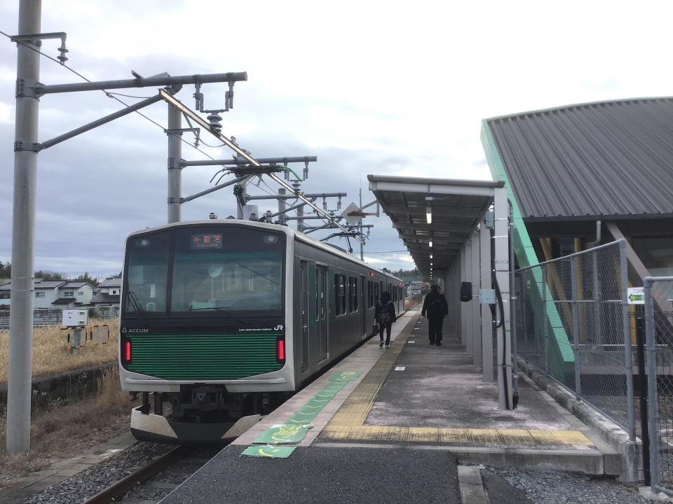 鉄道フォト・写真(拡大)：JR東日本EV-E301系電車 EV-E301-4 烏山駅 鉄道フォト・写真 by もふもふさん - 撮影日 2022/12/11 13:32