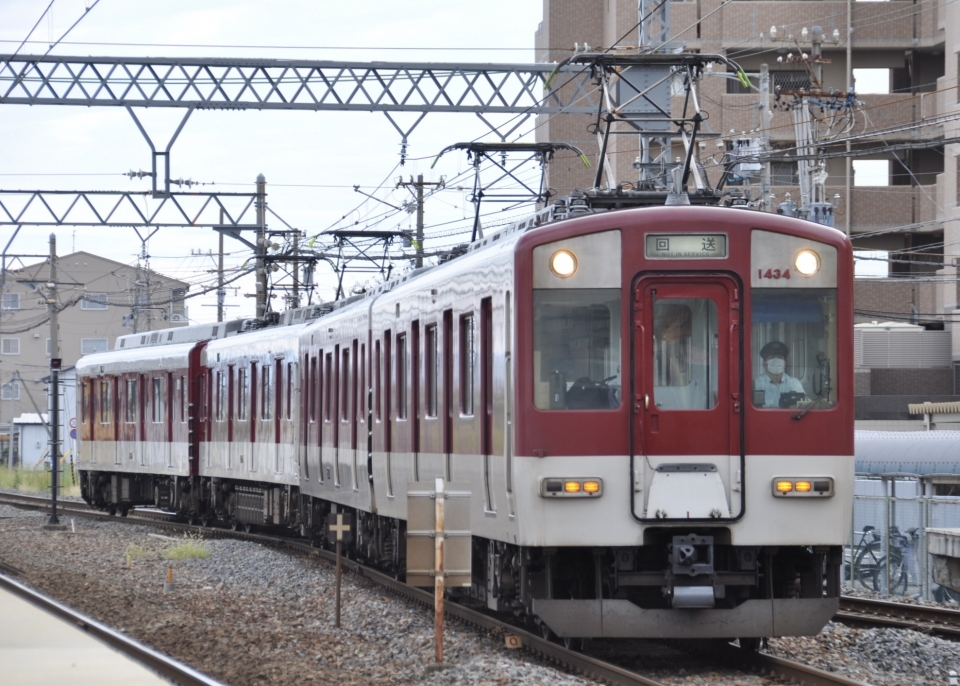 鉄道フォト・写真(拡大)：近畿日本鉄道 近鉄1430系電車 1434 富吉駅 鉄道フォト・写真 by Aץameさん - 撮影日 2022/10/09 08:20