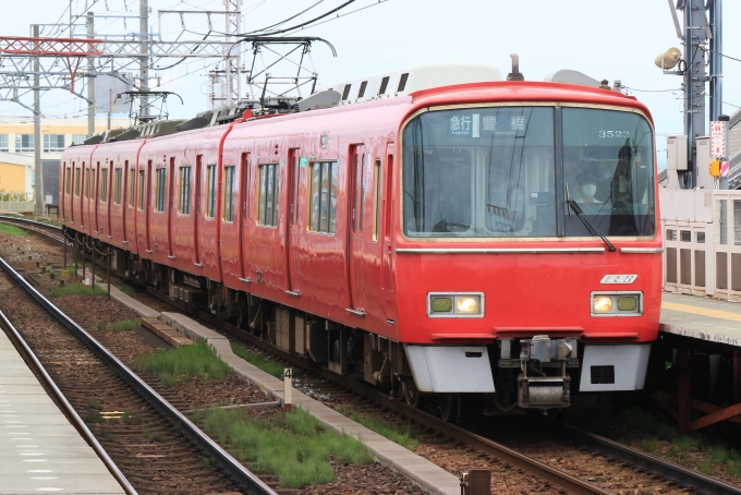 鉄道フォト・写真：名古屋鉄道 名鉄3500系電車 3523 東枇杷島駅 鉄道フォト・写真 by 神 宮 前さん - 撮影日 2024/06/26 12:40