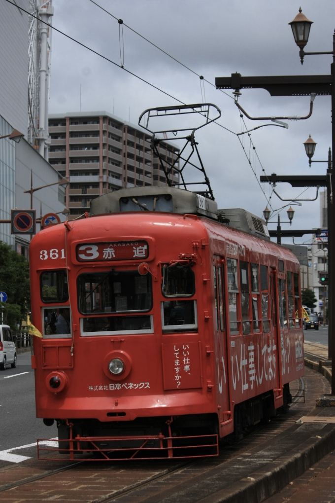 鉄道フォト・写真：長崎電気軌道360・370形電車 361 銭座町停留場 鉄道フォト・写真 by ぶらうんさん - 撮影日 2024/07/13 11:56