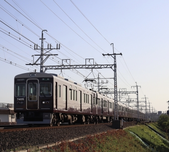 阪急電鉄 阪急7403形(Mc) 7405 鉄道フォト・写真 by 猫太郎さん ：2022年04月16日17時ごろ