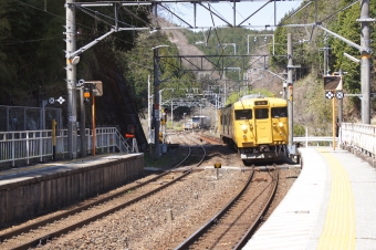 JR西日本 国鉄115系電車 鉄道フォト・写真 by @ことぶきさん 新郷駅 (岡山県)：2021年04月10日12時ごろ