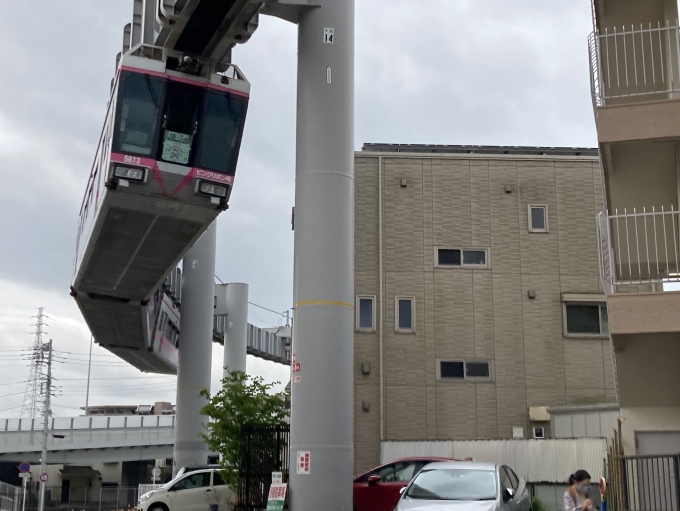 湘南モノレール5600形(Mc) ピンクリボン号 5613 鉄道フォト・写真 by ATさん 大船駅 (湘南モノレール)：2022年05月01日09時ごろ