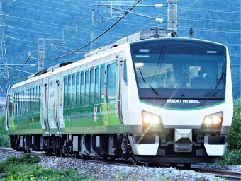 JR東日本 HB-E301形 リゾートビューふるさと(快速) HB-E301-2 鉄道フォト・写真 by 長ナノさん ：2022年08月19日18時ごろ