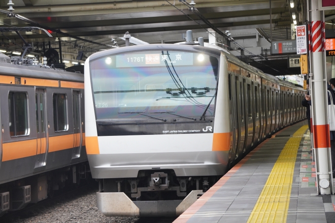 JR東日本E233系電車 クハE233-26 西国分寺駅 鉄道フォト・写真