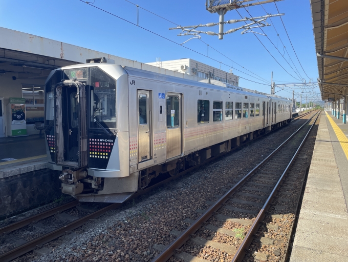 鉄道フォト・写真：JR東日本GV-E400系気動車 GV-E400-5 新発田駅 鉄道フォト・写真 by abikoshiyさん - 撮影日 2024/06/29 15:45