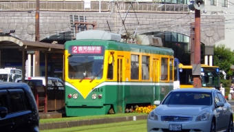 鹿児島市交通局9500形電車 9514 鉄道フォト・写真 by 済城市さん 朝日通停留場：2022年10月28日14時ごろ