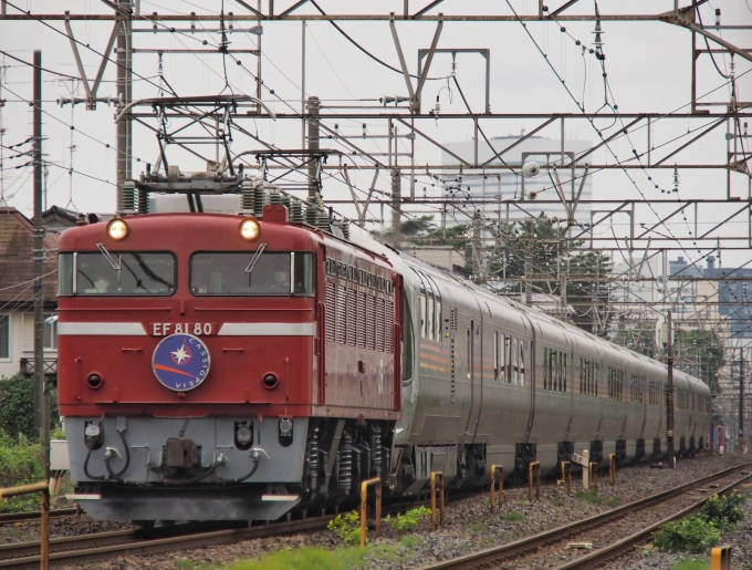 JR東日本 国鉄EF81形電気機関車 カシオペア紀行 EF81-80 大宮~土呂 ...