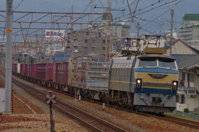 鉄道フォト・写真：JR貨物 国鉄EF66形電気機関車 EF66 27 甲子園口駅 鉄道フォト・写真 by FM-805Dさん - 撮影日 2013/06/30 17:29